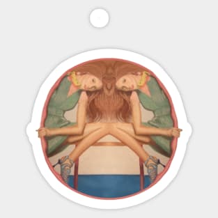 The girl in the ring Sticker